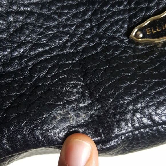 Elliott Lucca Black Leather Handbag with Tassel - Picture 6 of 8